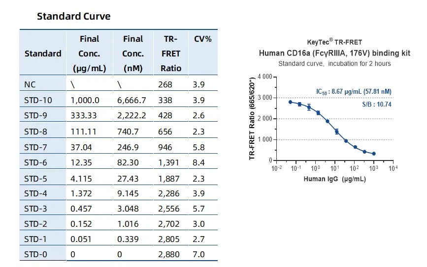 KeyTec® TR-FRET Human CD16a (FcγRIIIA, 176V) binding kit A1040013S
