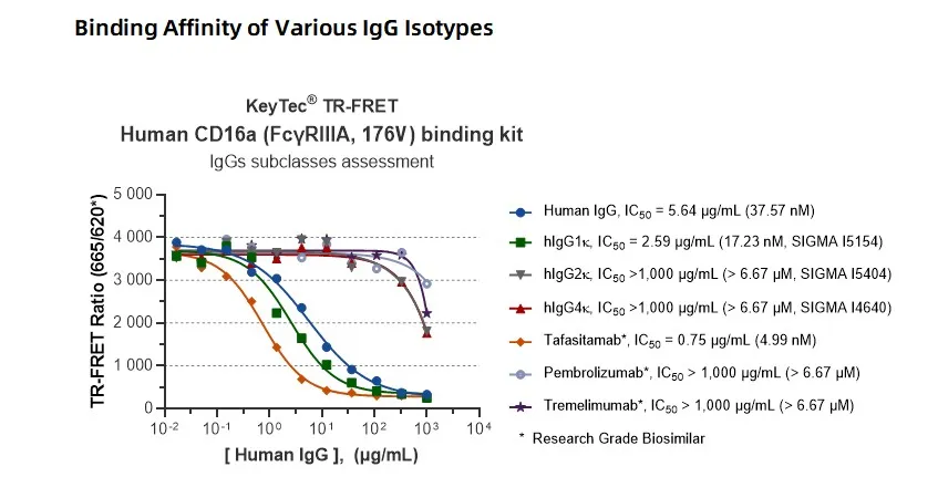 KeyTec® TR-FRET Human CD16a (FcγRIIIA, 176V) binding kit A1040013S