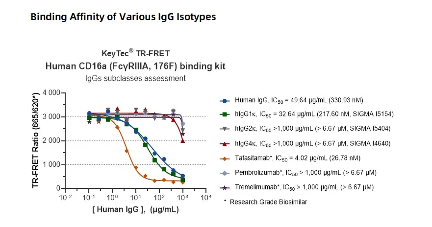 KeyTec® TR-FRET Human CD16a (FcγRIIIA, 176F) binding kit A1040014S