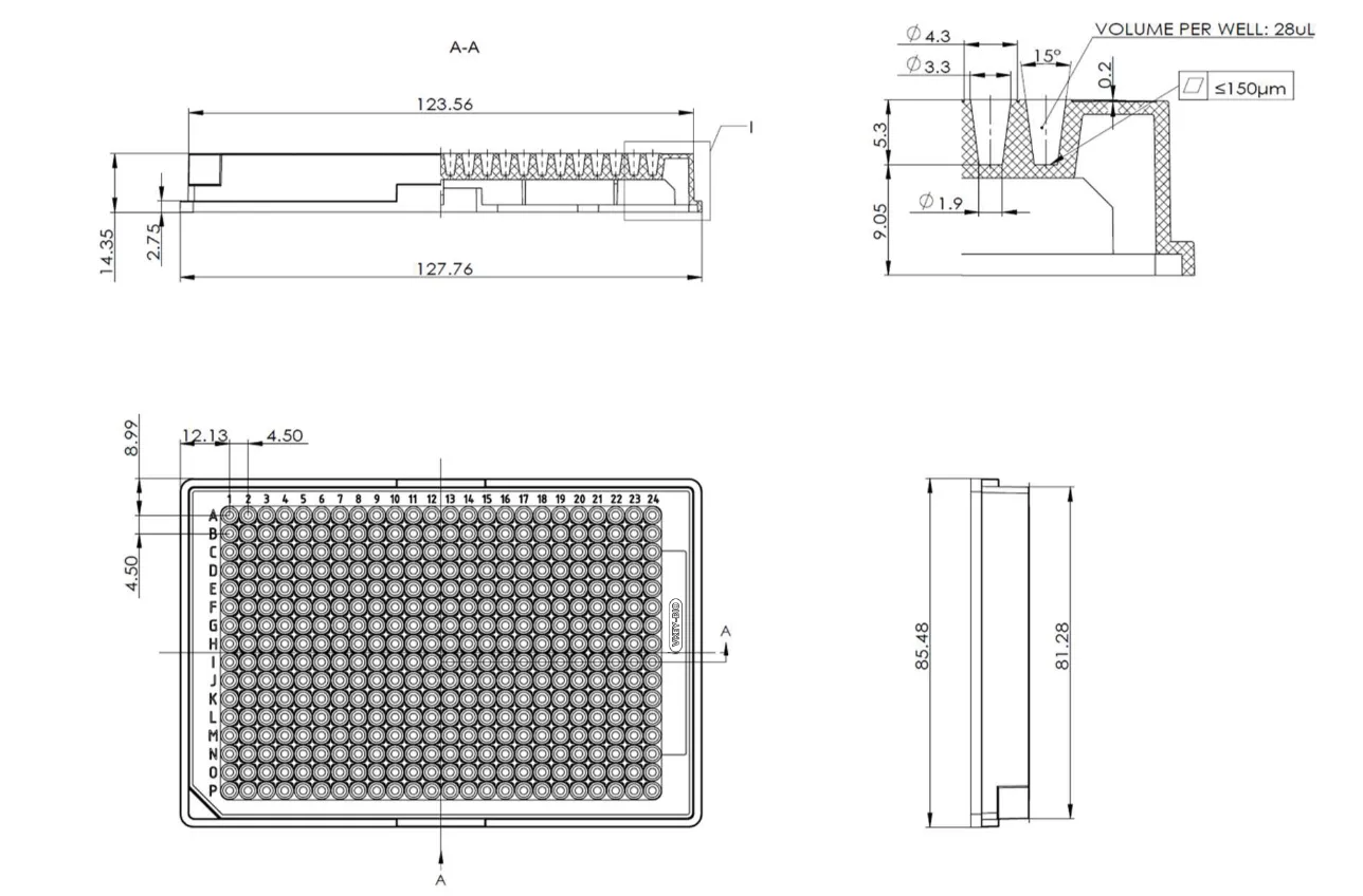 KeyTec® 384-Shallow Well White Flat Microplates, PS, Solid, Non-treated, No lid M2000902N